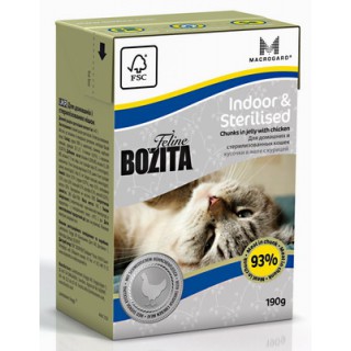 Bozita для домашних и стерилизованных кошек, кусочки в желе, с курицей (Feline Funktion Indoor&Sterilised)