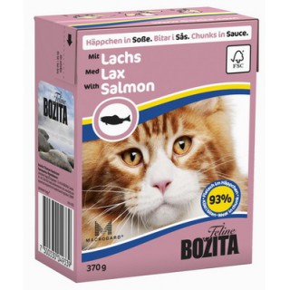 Bozita для кошек, кусочки в соусе, с лососем (Feline Chunks in Sauce with Salmon)
