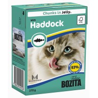Bozita для кошек, кусочки в желе, с морской рыбой (Feline Chunks in Jelly with Haddock)